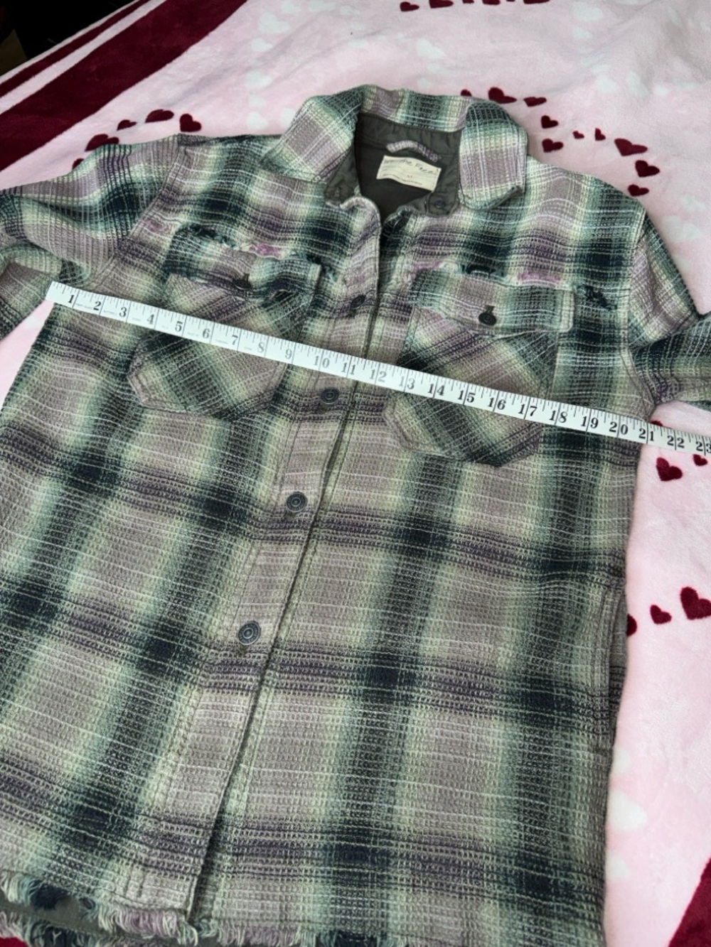 Free People We The Free Anneli Plaid Shirt Jacket Shacket Spanish Olive XS - Picture 8 of 16